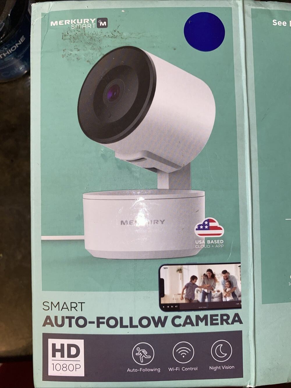 Merkury Smart Auto-Follow Indoor Camera - Requires 2.4 GHz Wi-Fi